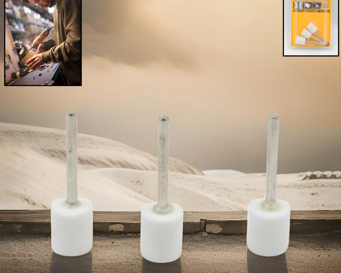 Wool Felt Mounted Polishing Bits