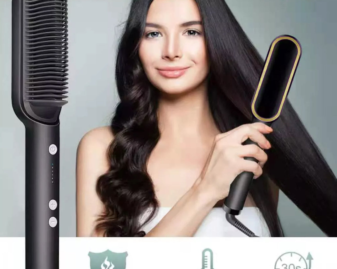 Hair straightener with safety lock