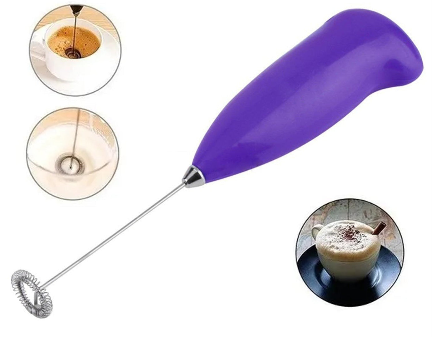 Hand blender in use for food preparation.