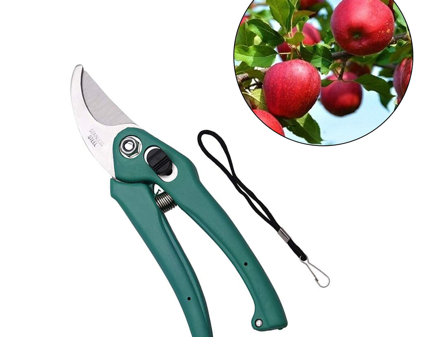 Pruning scissors for cutting garden branches and leaves