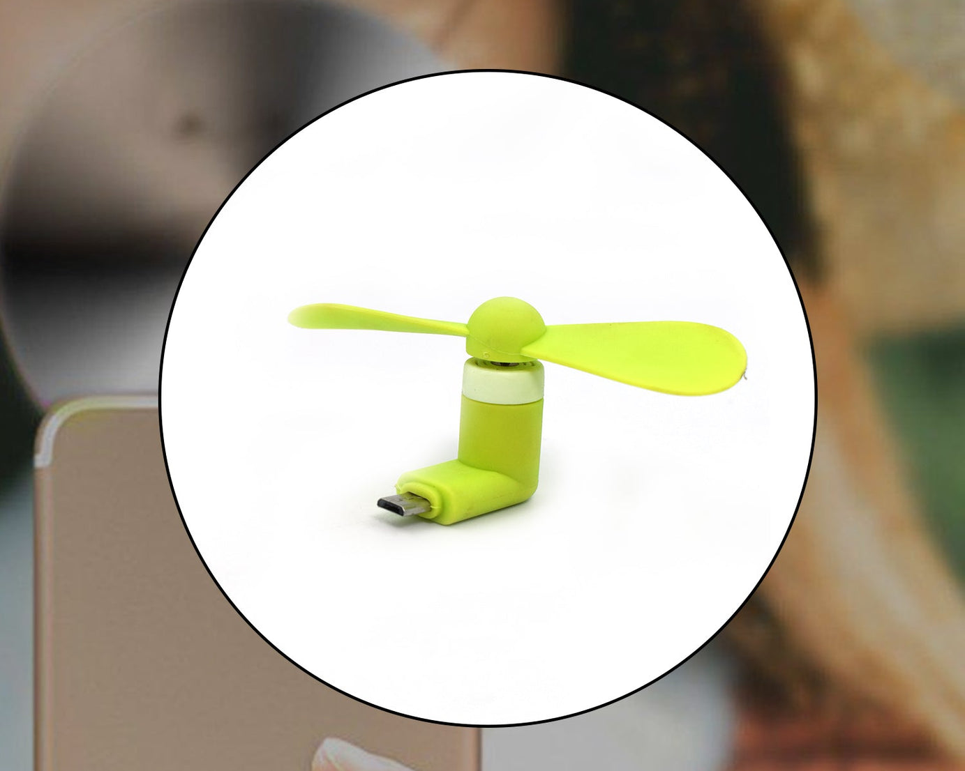 Compact USB fan for personal cooling anywhere
