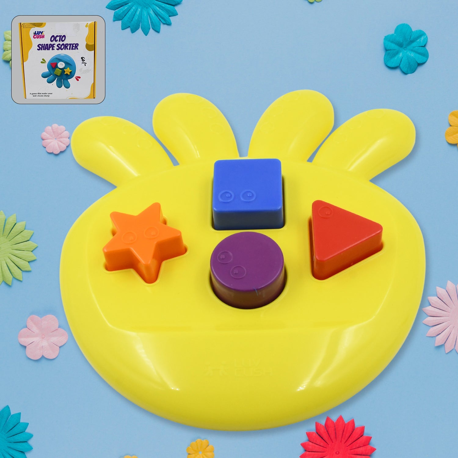 octo Shape sorter Toy Game That Make Your Kid's brain Sharp, Increase Grasping And Sorting Power Education Learning For Girls & boy, Gift Product (1 Pc)