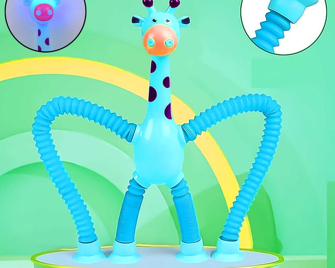 LED Giraffe Telescopic Suction Cup Toys