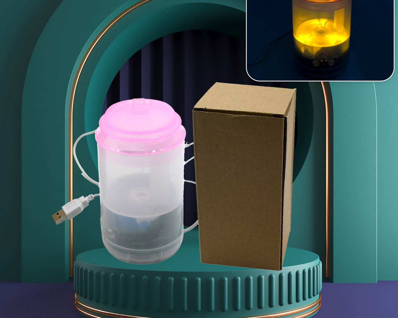 Portable cool Mini humidifier USB Power Supply, Air Humidifier, Mini Air Humidifier, Can add essential oil, Suitable for Study Room, Bedroom, Baby Room, Office, Car