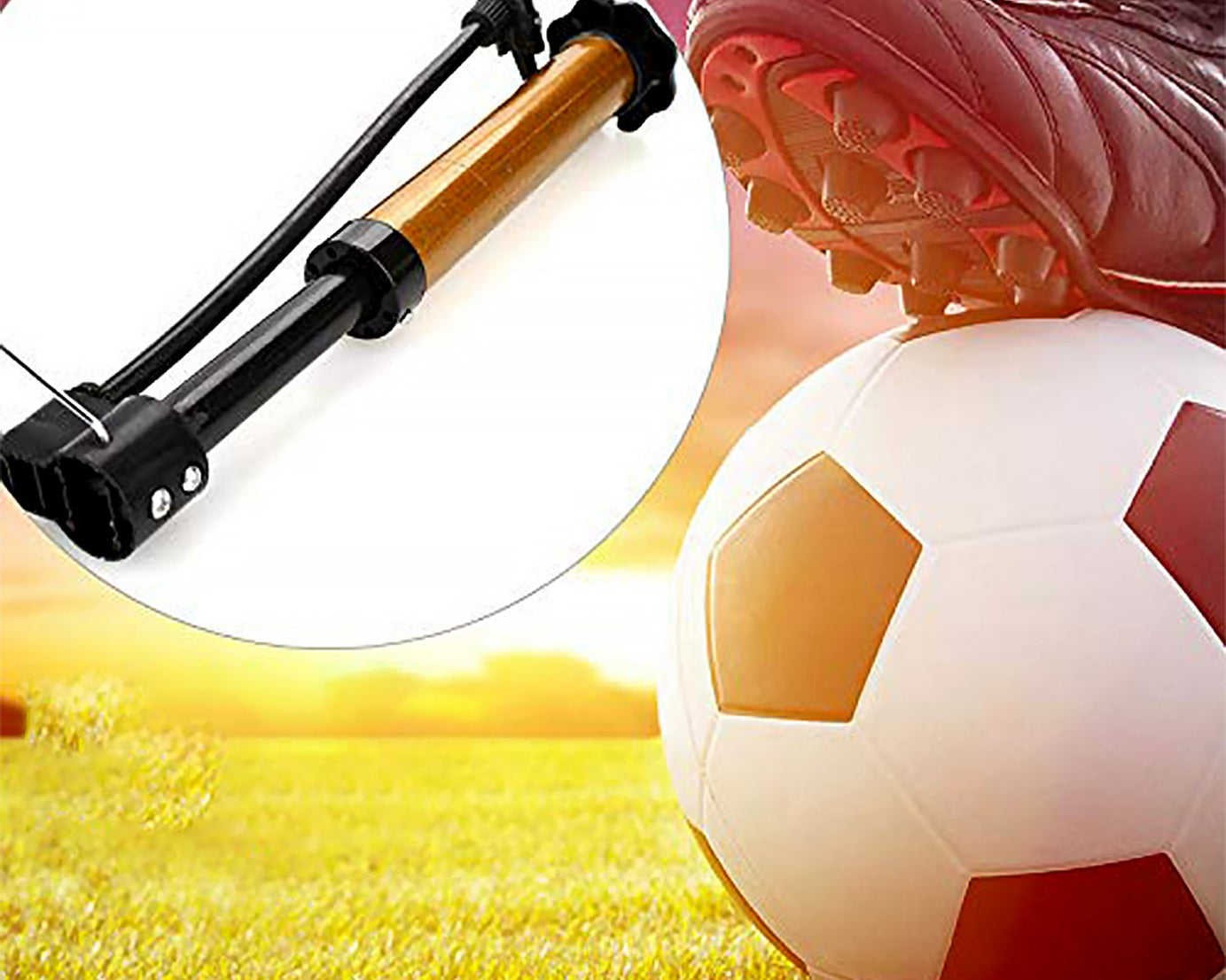 Mini Hand Air Ball Pump With 1 Pin, Metal Portable High Pressure Air Pump Mini Basketball Inflator for Balls, Basketball, Soccer, Volleyball, Football, Inflatable, and More (1 Pc)