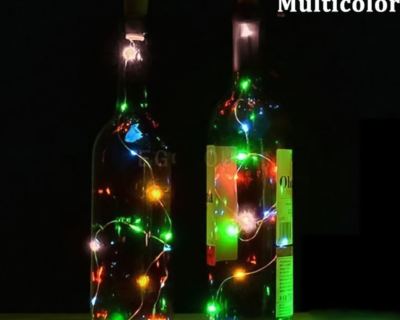 Multi Color Wine Bottle Cork String Light