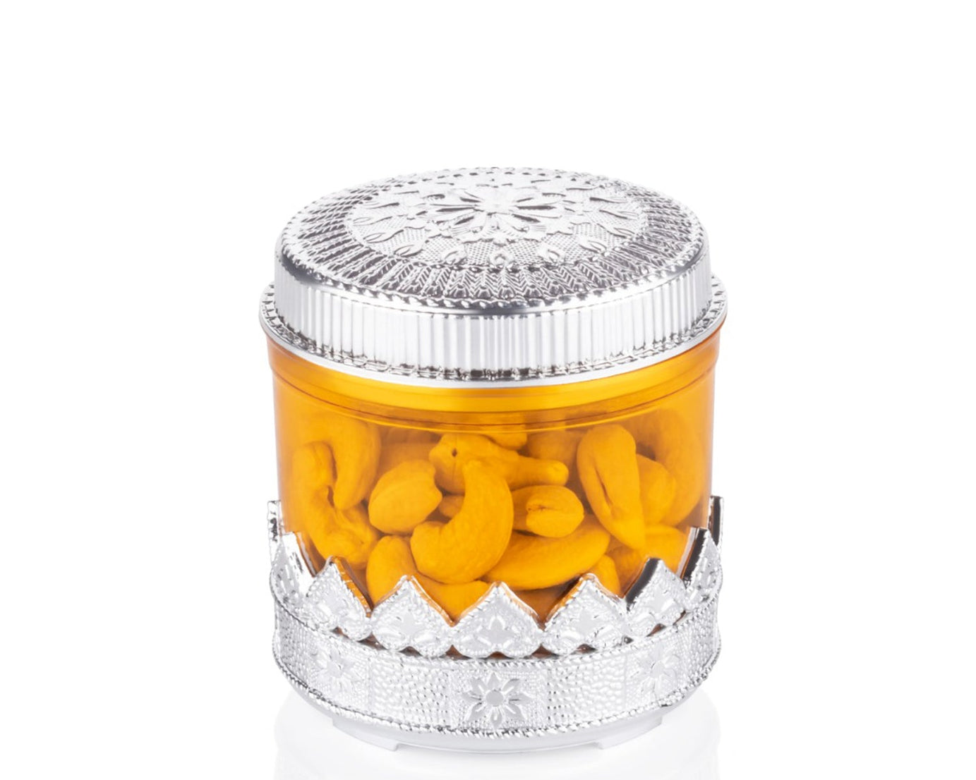 Dry fruit box with diamond pattern, top view