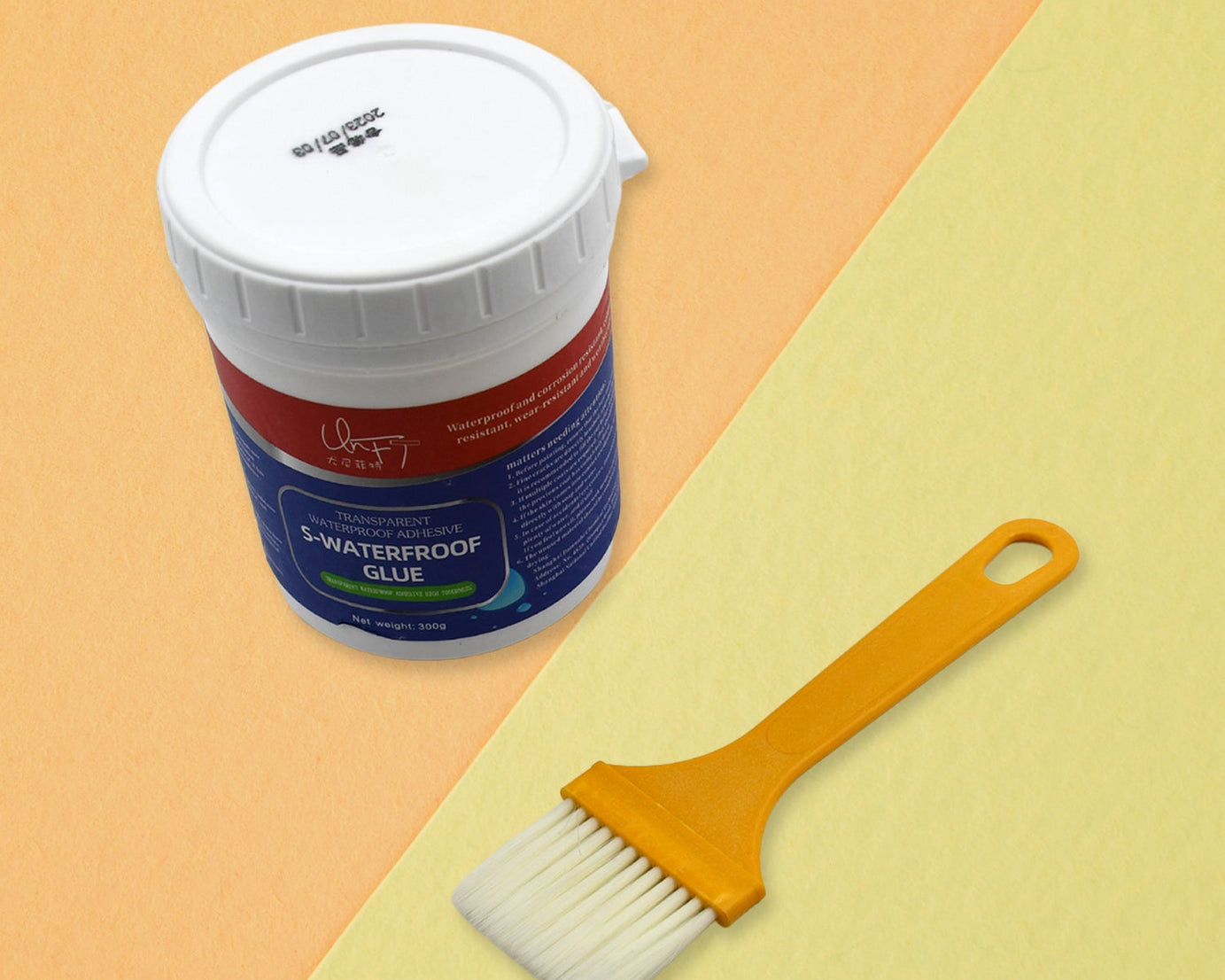 7935 Transparent Waterproof Glue 300g with Brush, Leakage Protection Outdoor Bathroom Wall Tile Window Roof, Anti-Leakage Agent, sealant glue, Roof Sealant Waterproof Gel