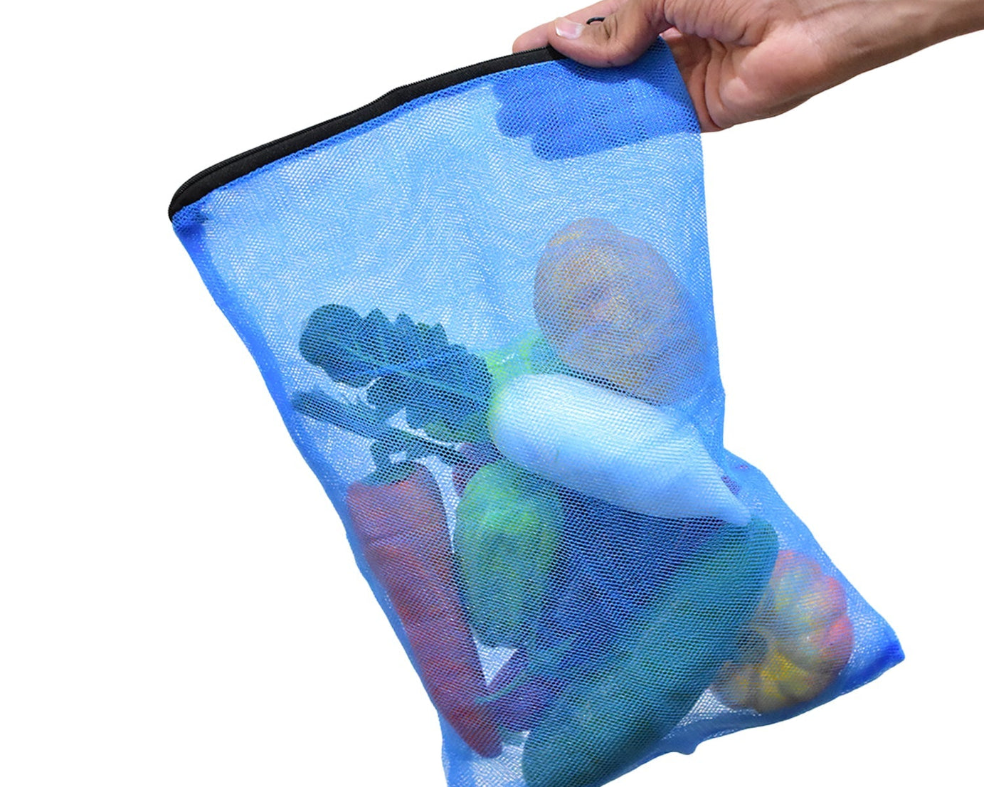 Zippered fridge storage bag for vegetables and fruits
