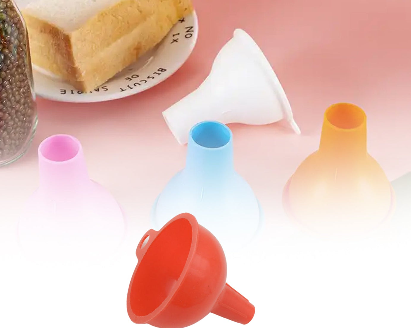 Silicone Funnel For Pouring Oil, Sauce, Water, Juice And Small Food-GrainsFood Grade Silicone Funnel