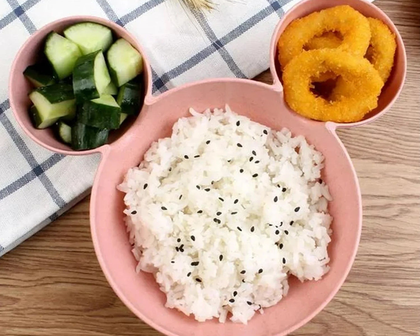 Mickey Mouse Shape Plates for Kids, BPA Free, & Unbreakable Children’s Food Plate, Kids Bowl, Fruit Plate, Baby Cartoon Bowl Plate, Tableware (1 Pc)