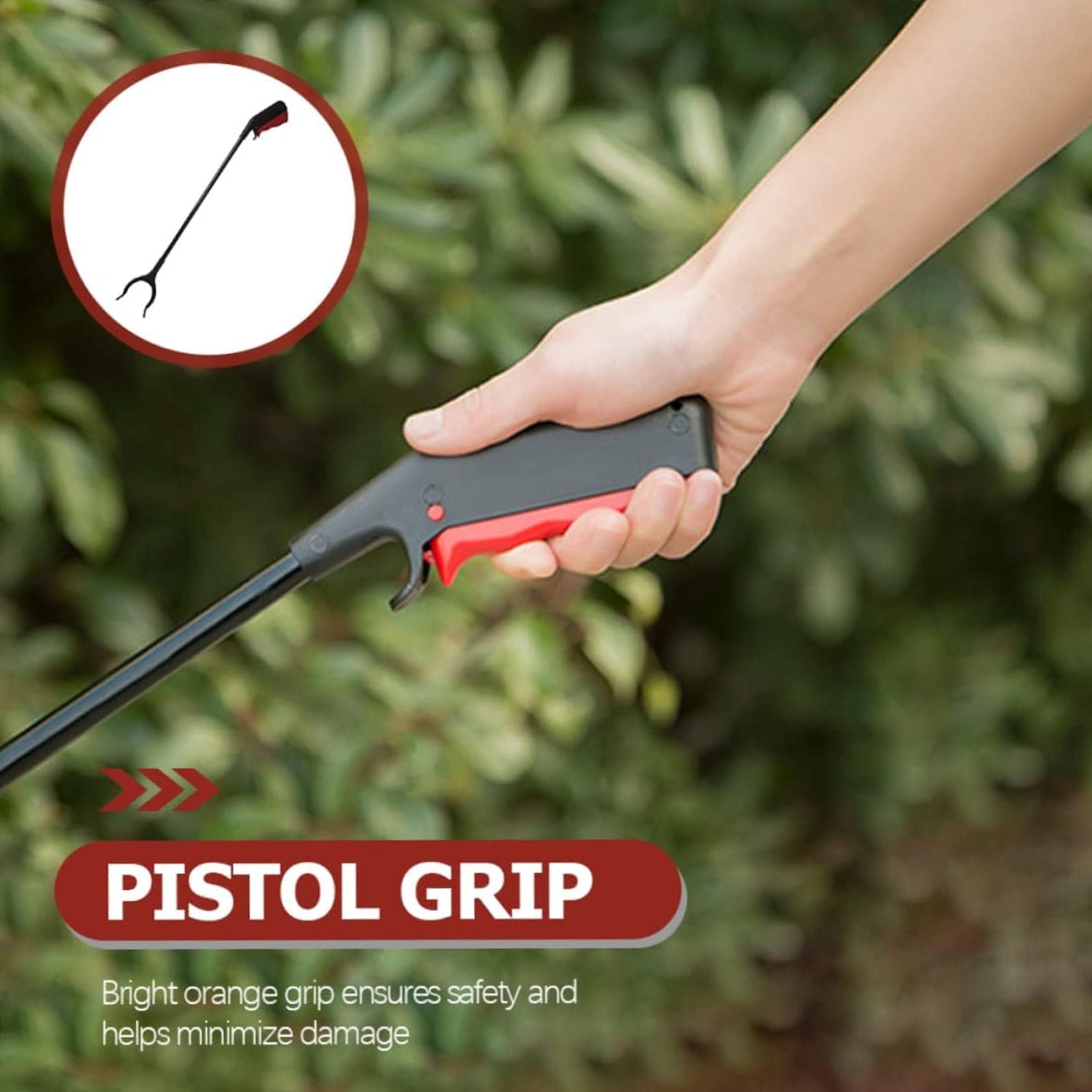 Extra Long Pickup Aid Trash Picker Upper, Rotating Hand, Heavy Duty Grip Arm - Reaching Assist for Litter, Elderly, Garden Disabled, Handicap Arm
