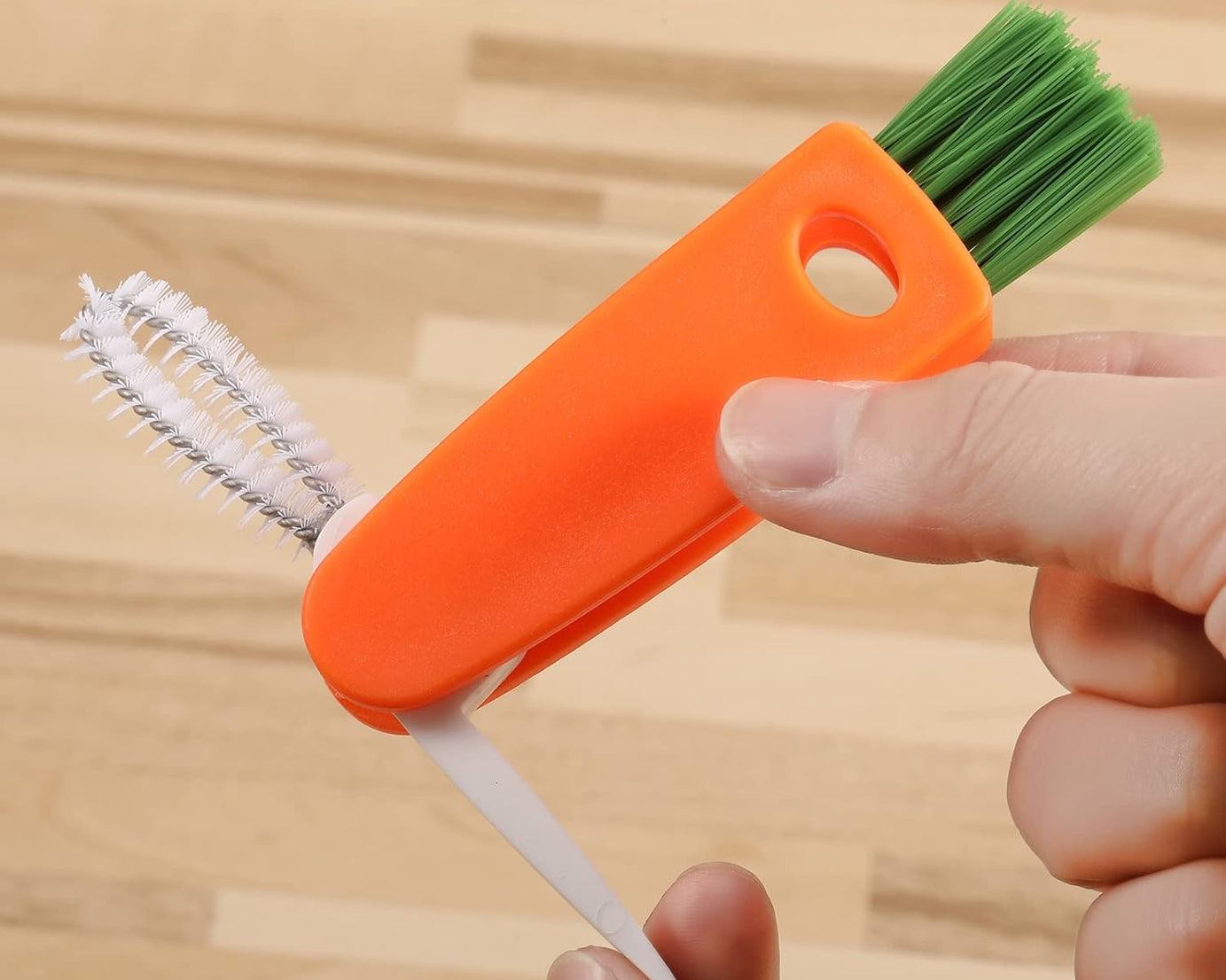 3 in 1 Multifunctional Cleaning Brush Mini Glass Cover Cleaning Brush Bottle Cleaning Brush Set Cup Cleaner Brush Bottle Cap Detail Brush for Bottle Cup Cover Lid Home Kitchen Washing Tool (1 Pc)