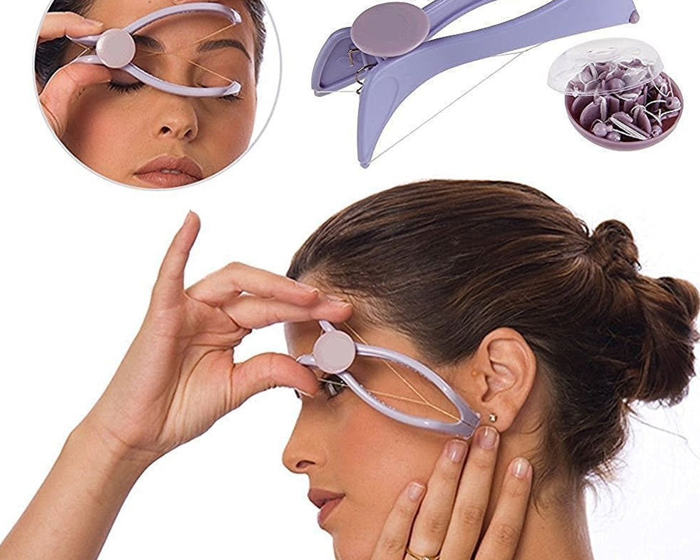 Detailed view of the hair removal machine.