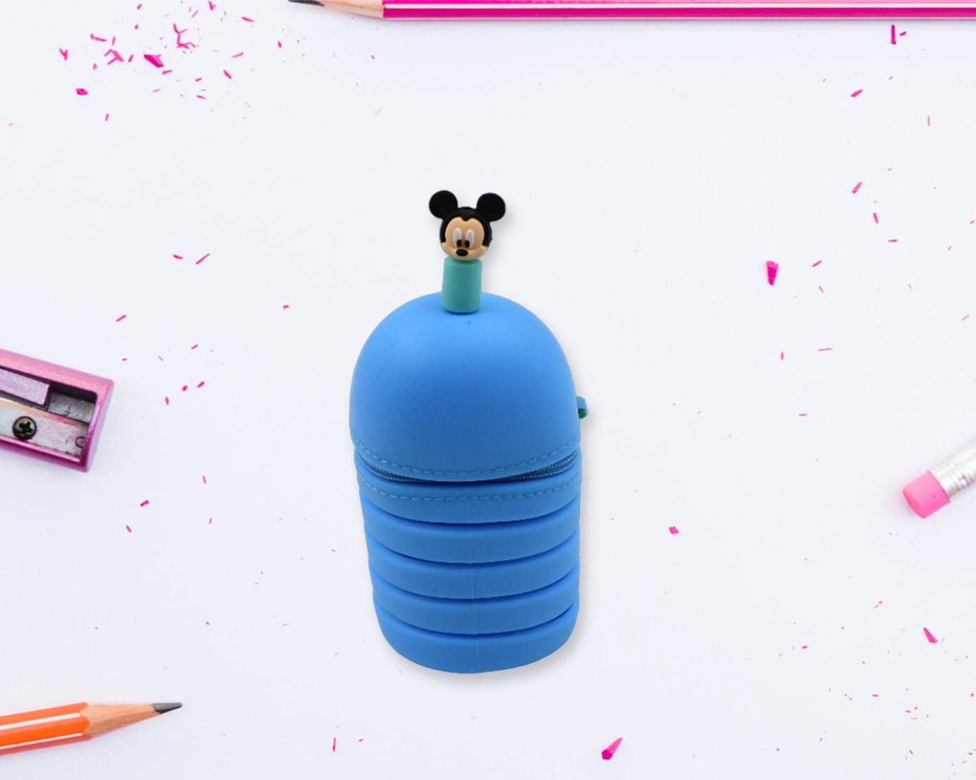 Pencil Case Is Made Of Silicone Telescopic Pen Holder, with Zipper Closure And Large Capacity Office Home School School-pink Boys For Girls Secondary School Clear Pencil Case