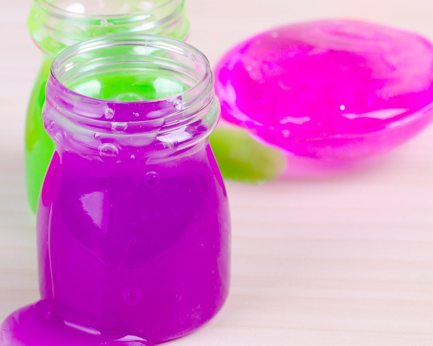 Glitter and crystal slime combo, soft jar packaging