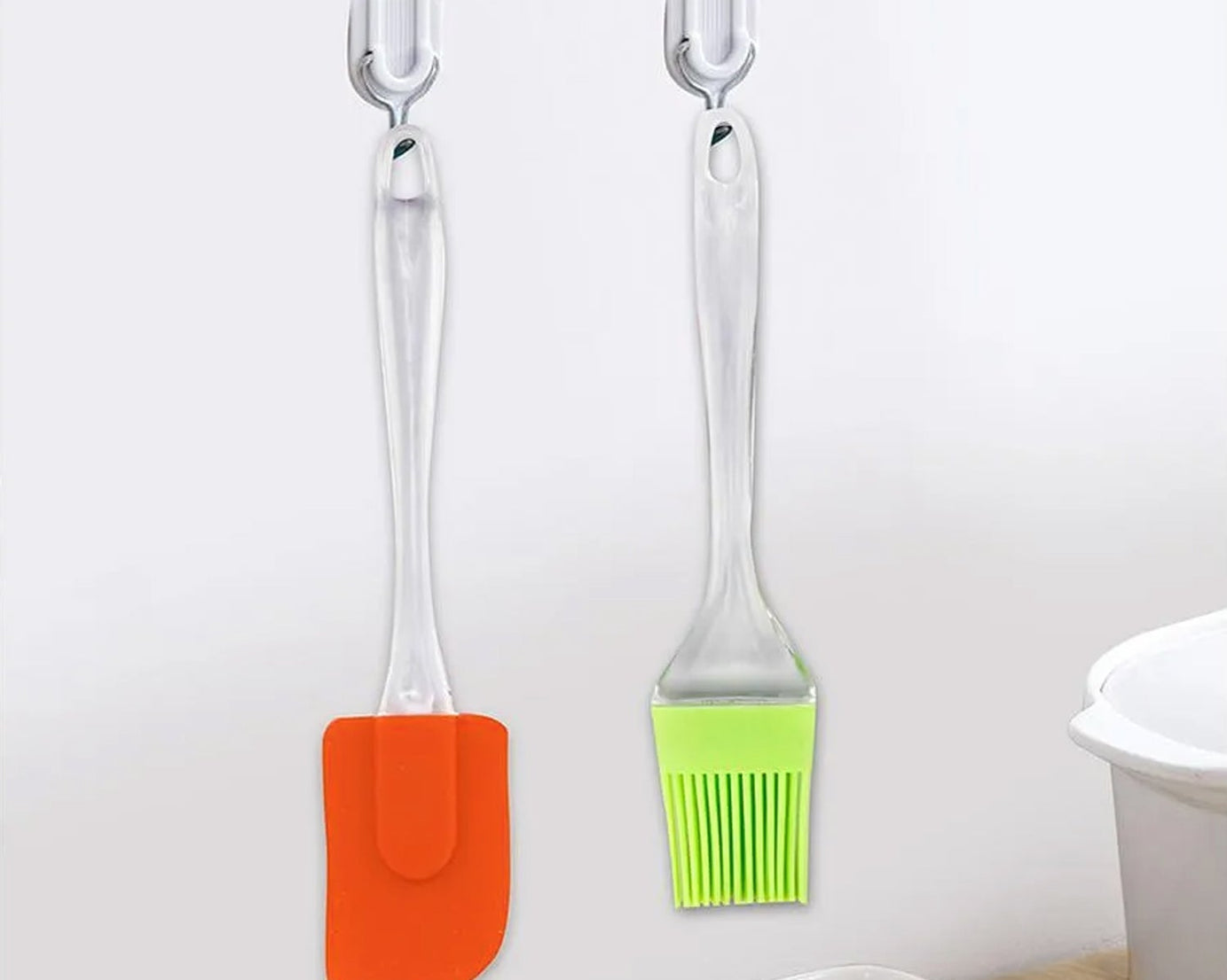 Combo set of large brush and spatula for baking and cooking