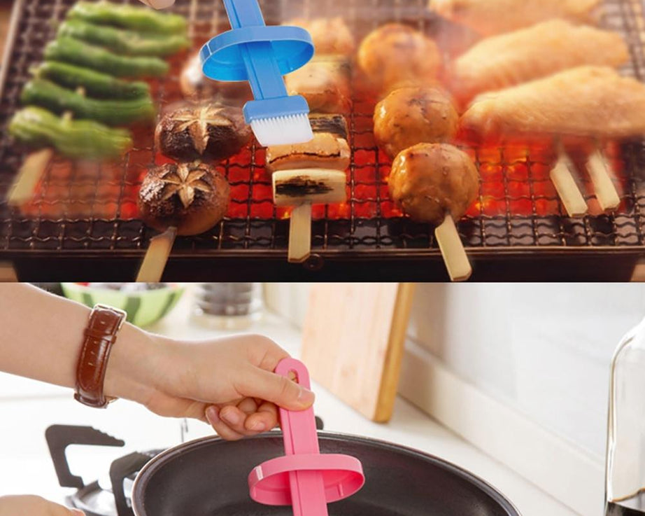 Plastic spatula with holder, durable design, for kitchen use