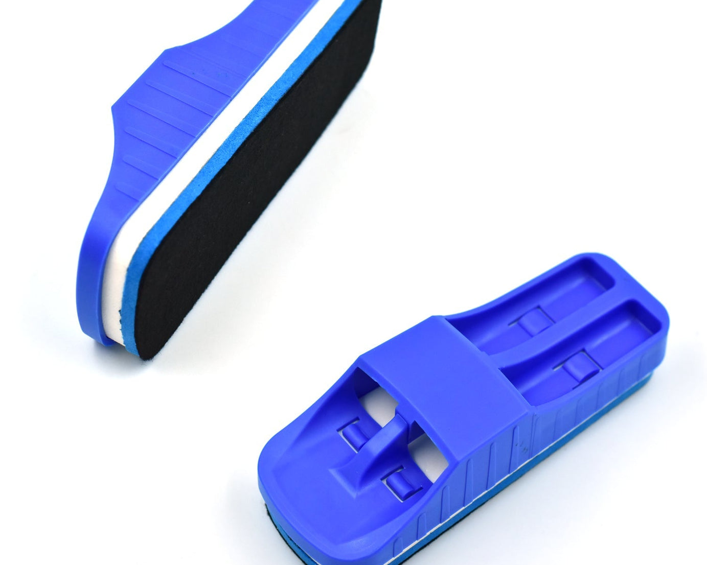 Ruler, duster, and marker set for studying.