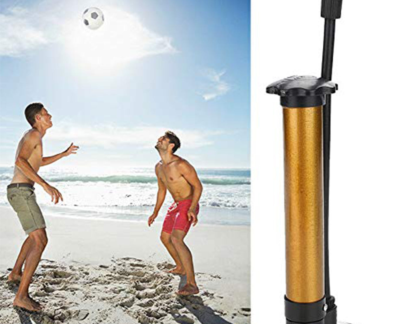 Mini Hand Air Ball Pump With 1 Pin, Metal Portable High Pressure Air Pump Mini Basketball Inflator for Balls, Basketball, Soccer, Volleyball, Football, Inflatable, and More (1 Pc)