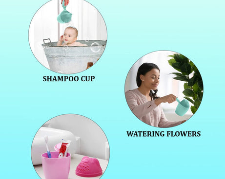 Baby Shampoo Shower Cup Safe Soft Bathing Water Scorpion Baby Bath Tumbler Hair Washing Mug Rainer