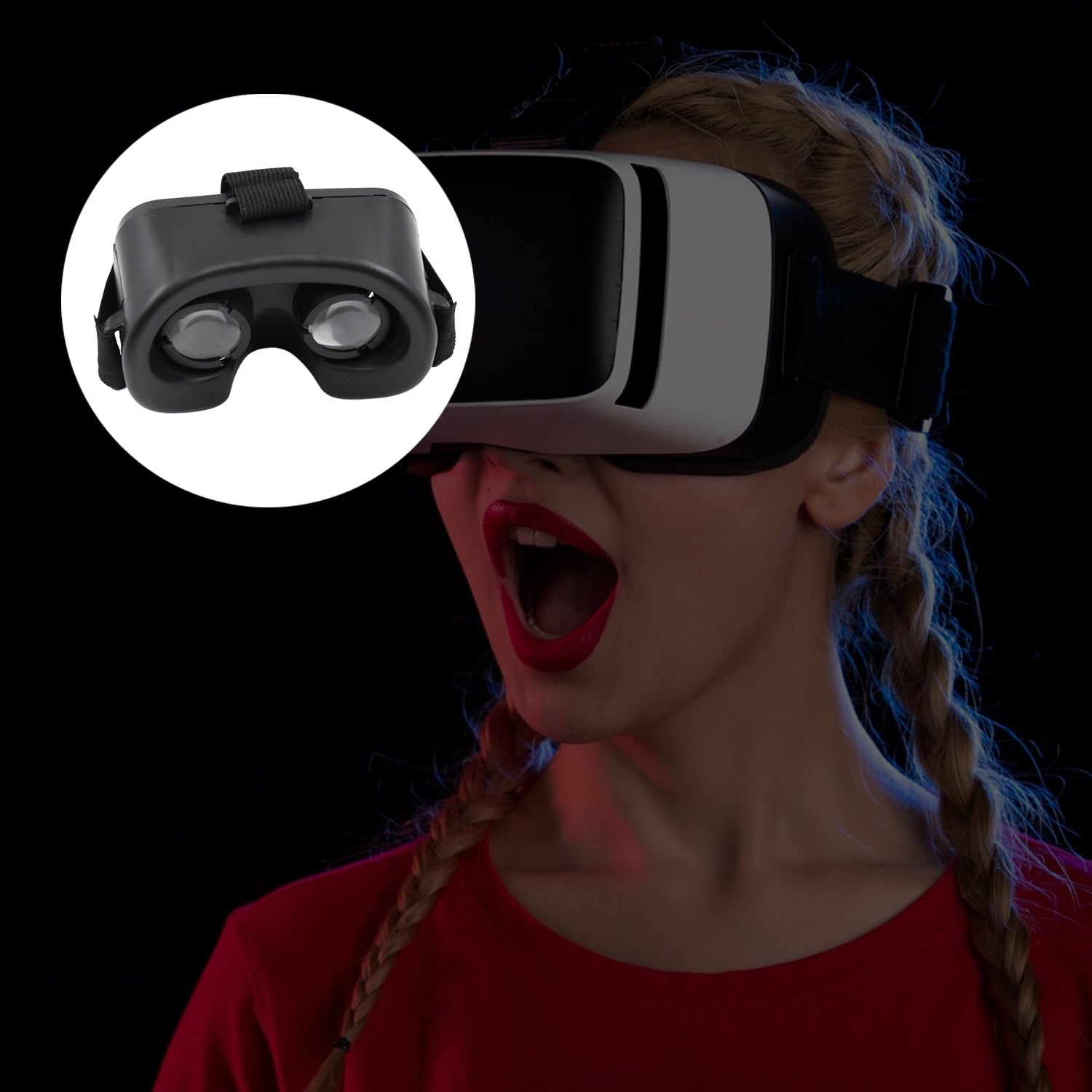 3D VR Glasses Virtual Reality Goggles Headset for All Smartphone VR Goggles-For 3D VR Movies Video Games (1 Pc)