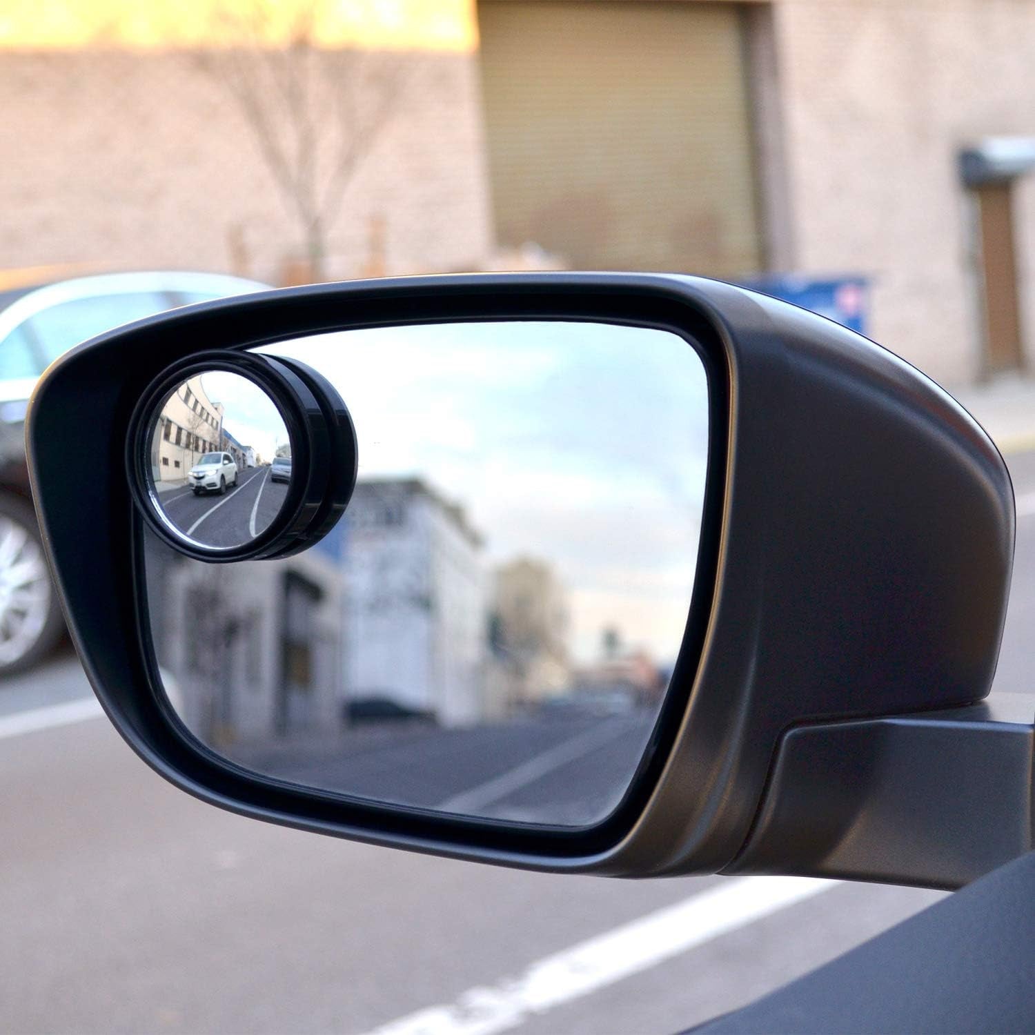 Car Blind Spot Side Mirror Round HD Glass Blindspot Mirror Convex Rear View Mirror, Car Mirror Accessories Suitable to All Cars, Frameless Design (2 Pcs Set)