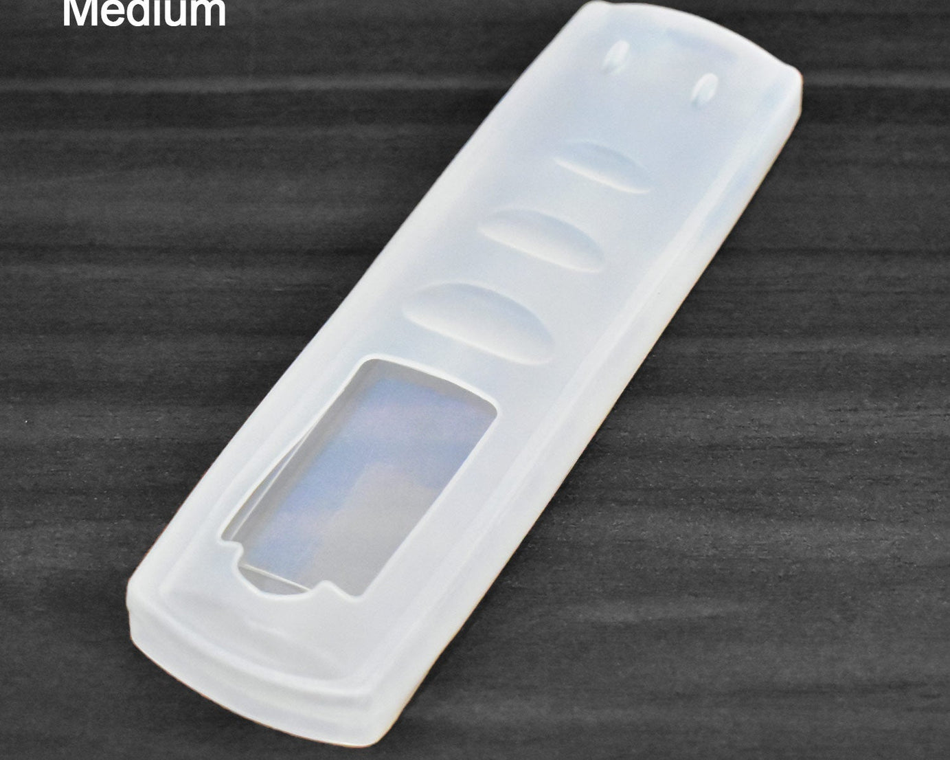 Remote control holder showing its flexible and easy-to-use design.