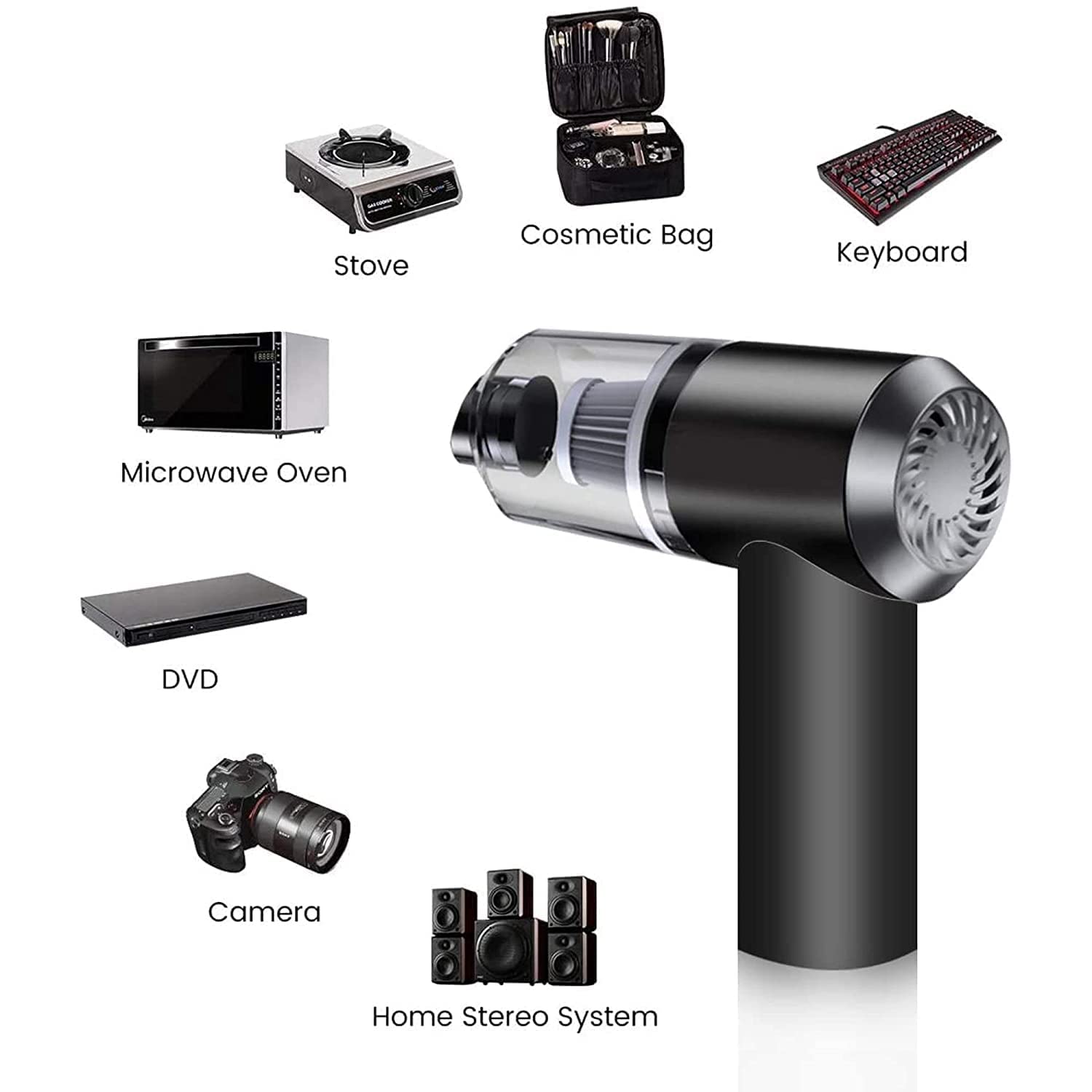 Vacuum Cleaner Dust Collection 2 in 1 Car Vacuum Cleaner 120W High-Power Handheld Wireless Vacuum Cleaner Home Car Dual-use Portable USB Rechargeable