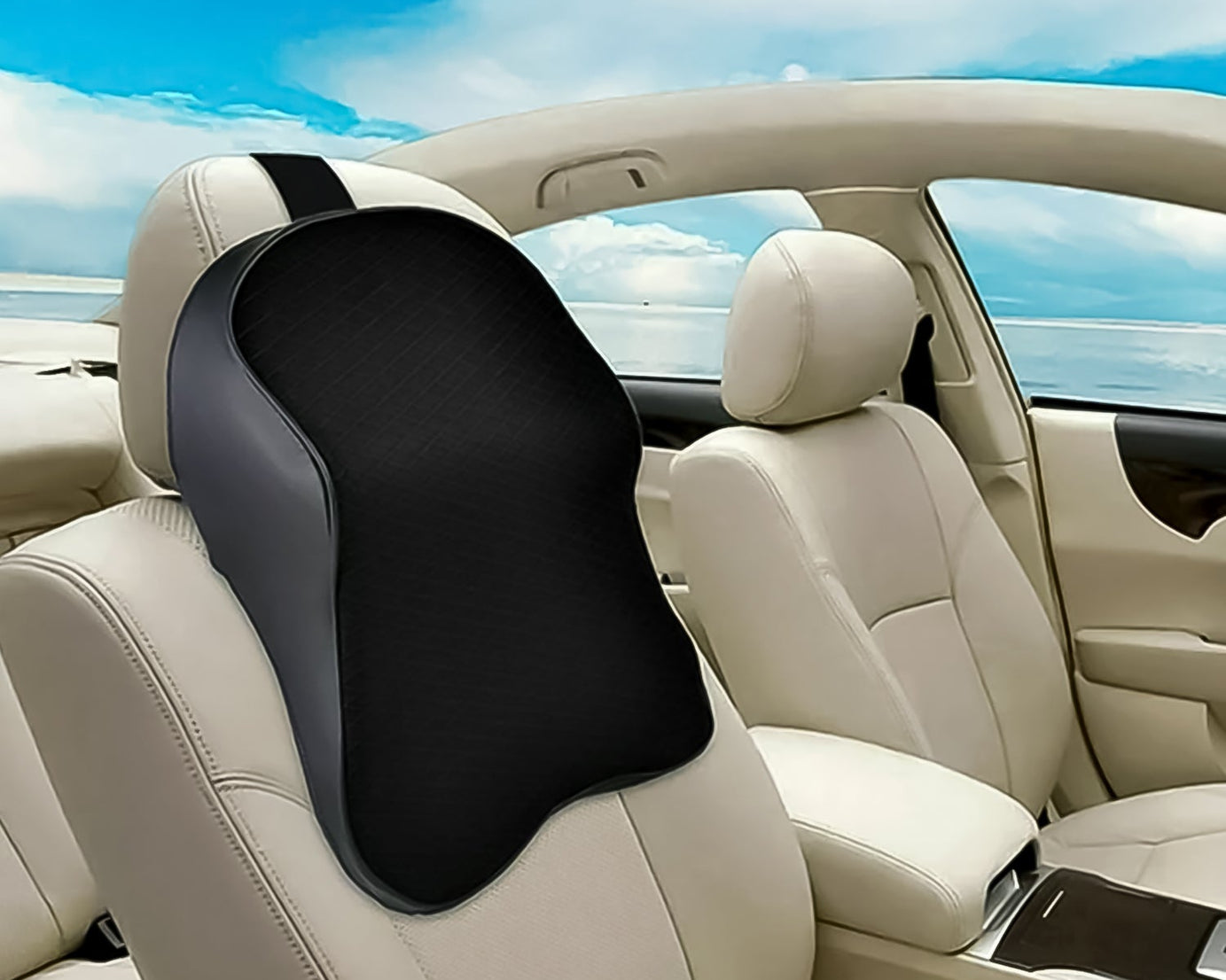 Car Neck Pillow Car Neck Headrest Pillow Memory Foam Car Accessories Cushion Car Seat Head Support Neck Protector Car Seat Neck Pillow, for Driving (1 Pc)