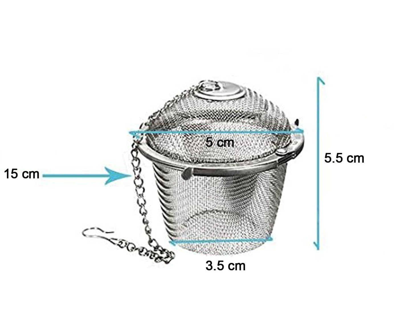 Stainless steel locking tea infuser