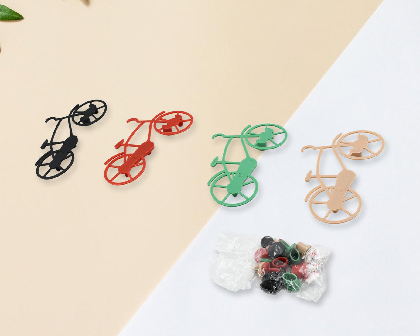 Bicycle Shape Key Chain Holder and wall mount bike hook Key Holders Plastic Key Holder For Home, Office (pack of 4)