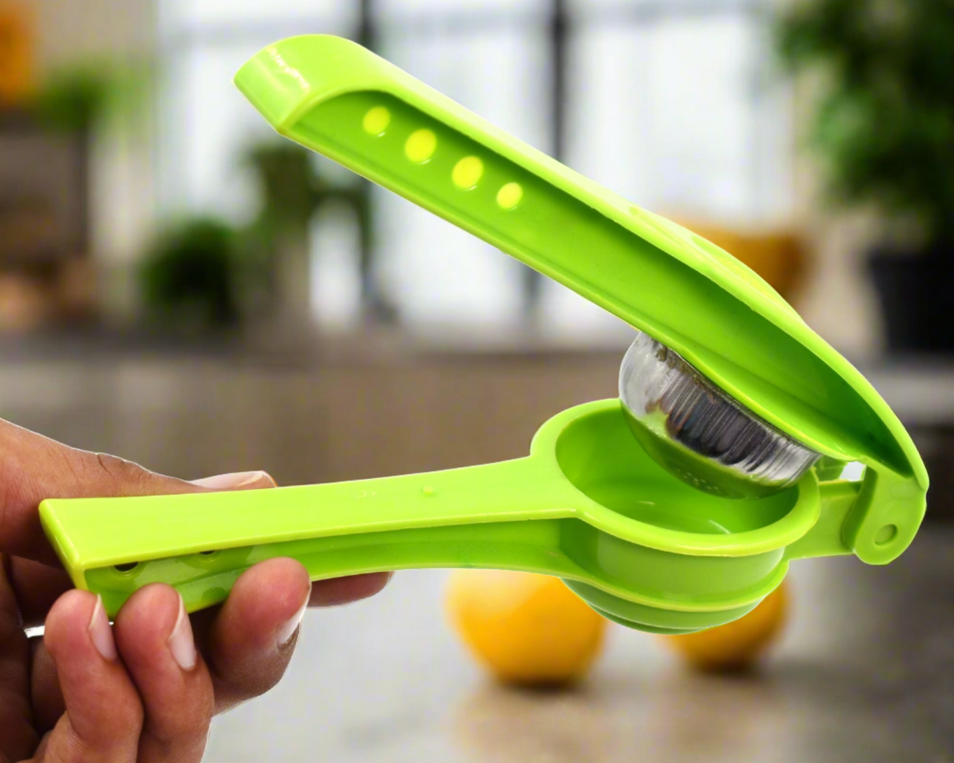 Dual-purpose lemon squeezer with opener function