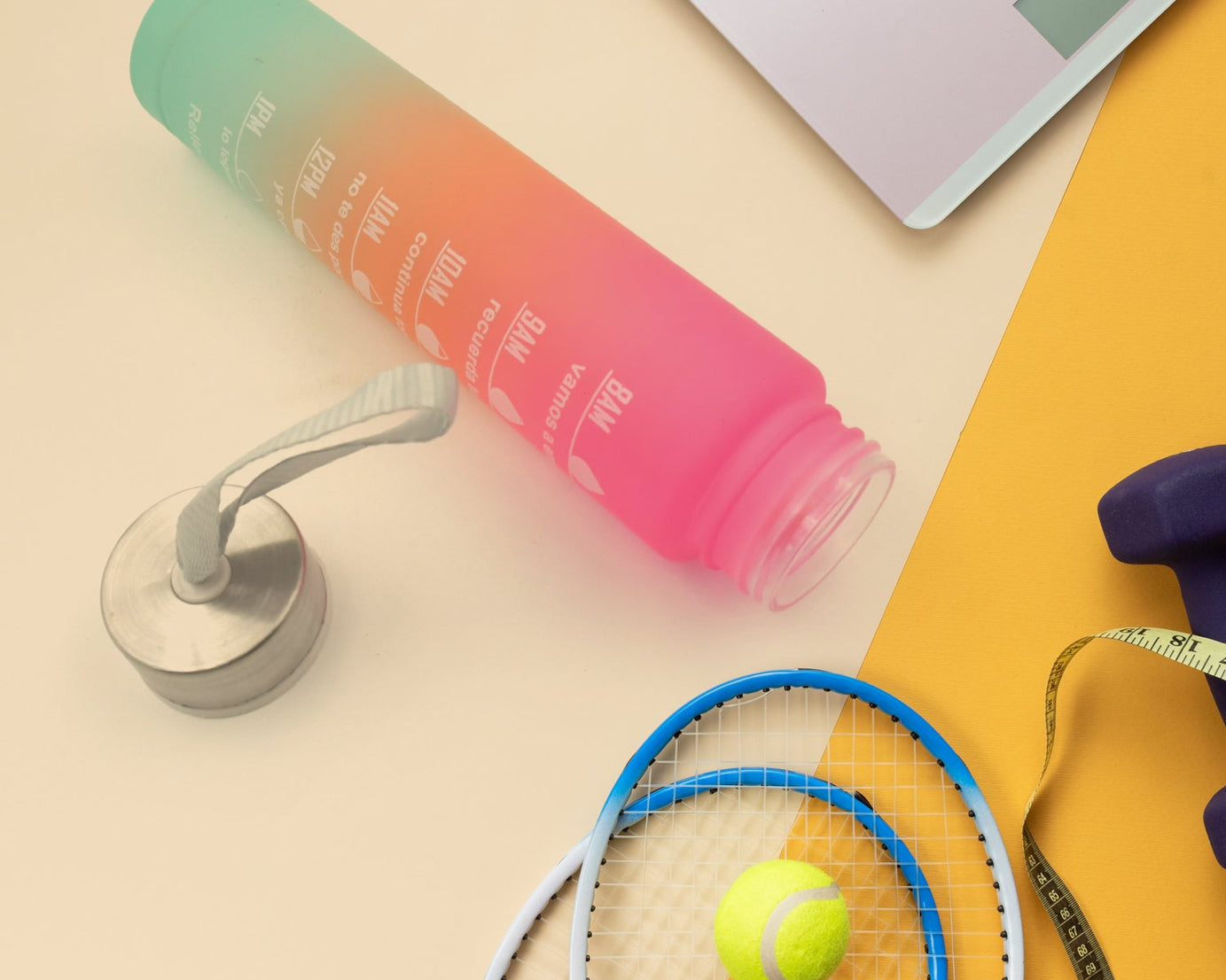 0286 Plastic Water Bottle 2 pc Different Size Bottle High Quality Water Bottle Plastic Water Bottle BPA-Free & Leak-Proof!  Cartoon Printed Design for Kids' School, For Fridge, Office, Sports, School, Gym, Yoga (2 Pc Set)