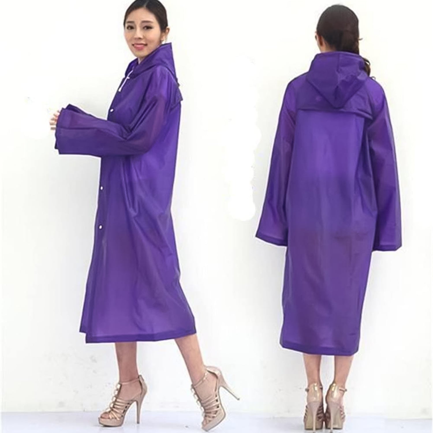 EVA Raincoat Protect Body Arms Legs, Waterproof Reusable Rain Poncho for Women Men Adult Kids Outdoor Traveling Eva Material Raincoat / Rain wear / Rain Suit for Outdoor Accessory (1pc)