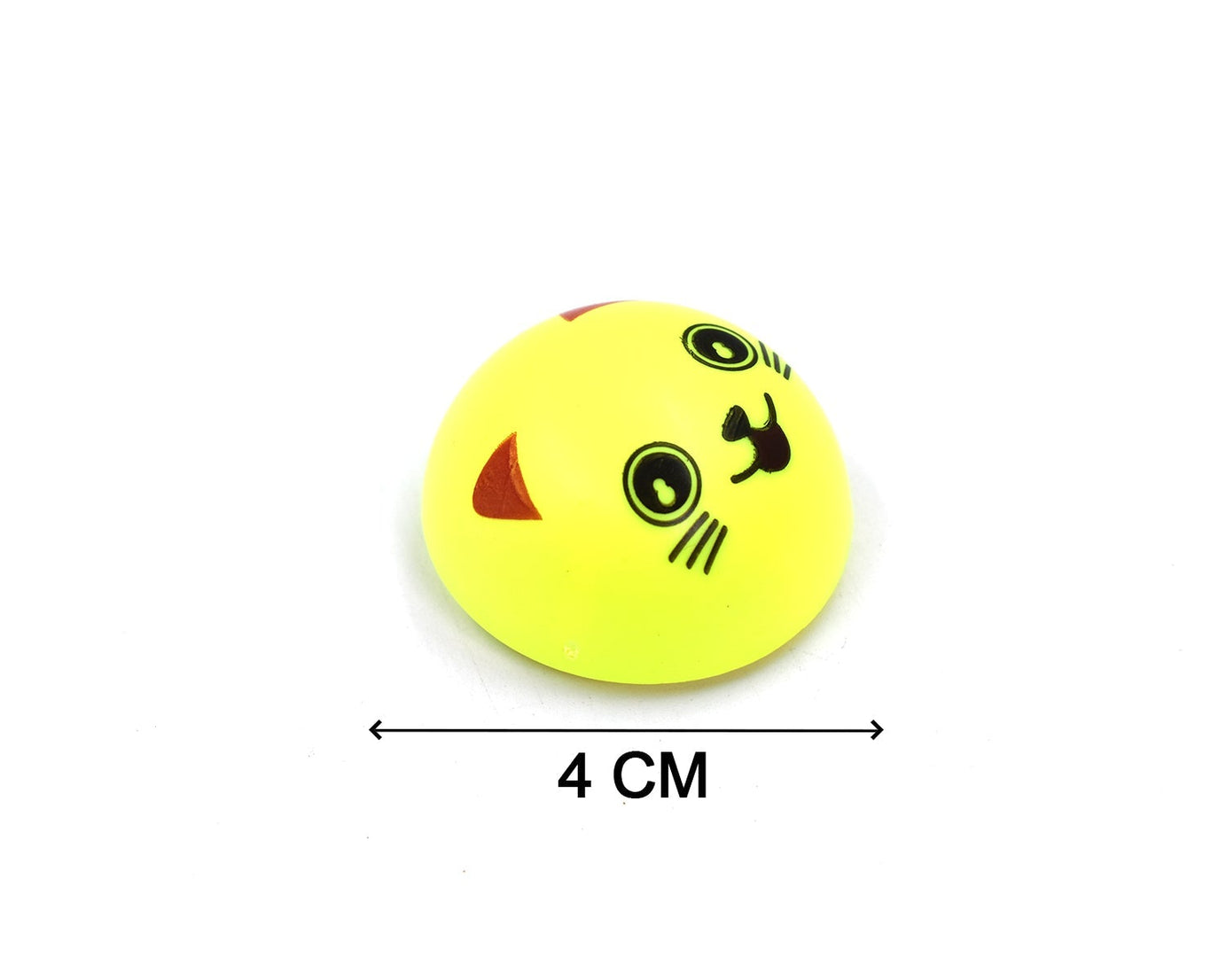 Pull back smiley toy with colorful design