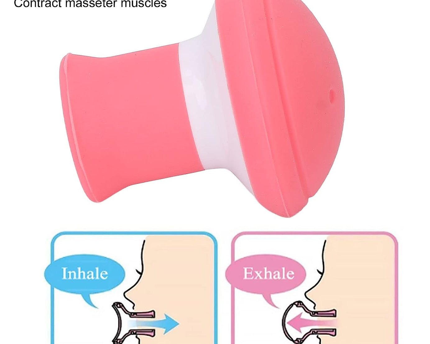 Silicone Facial Jaw Exerciser Breathing Type Face Slimmer, Breathing Type Face Slimmer Face Lift Inhaling & Exhaling Tool, Look Younger and Healthier - Helps Reduce Stress and Cravings