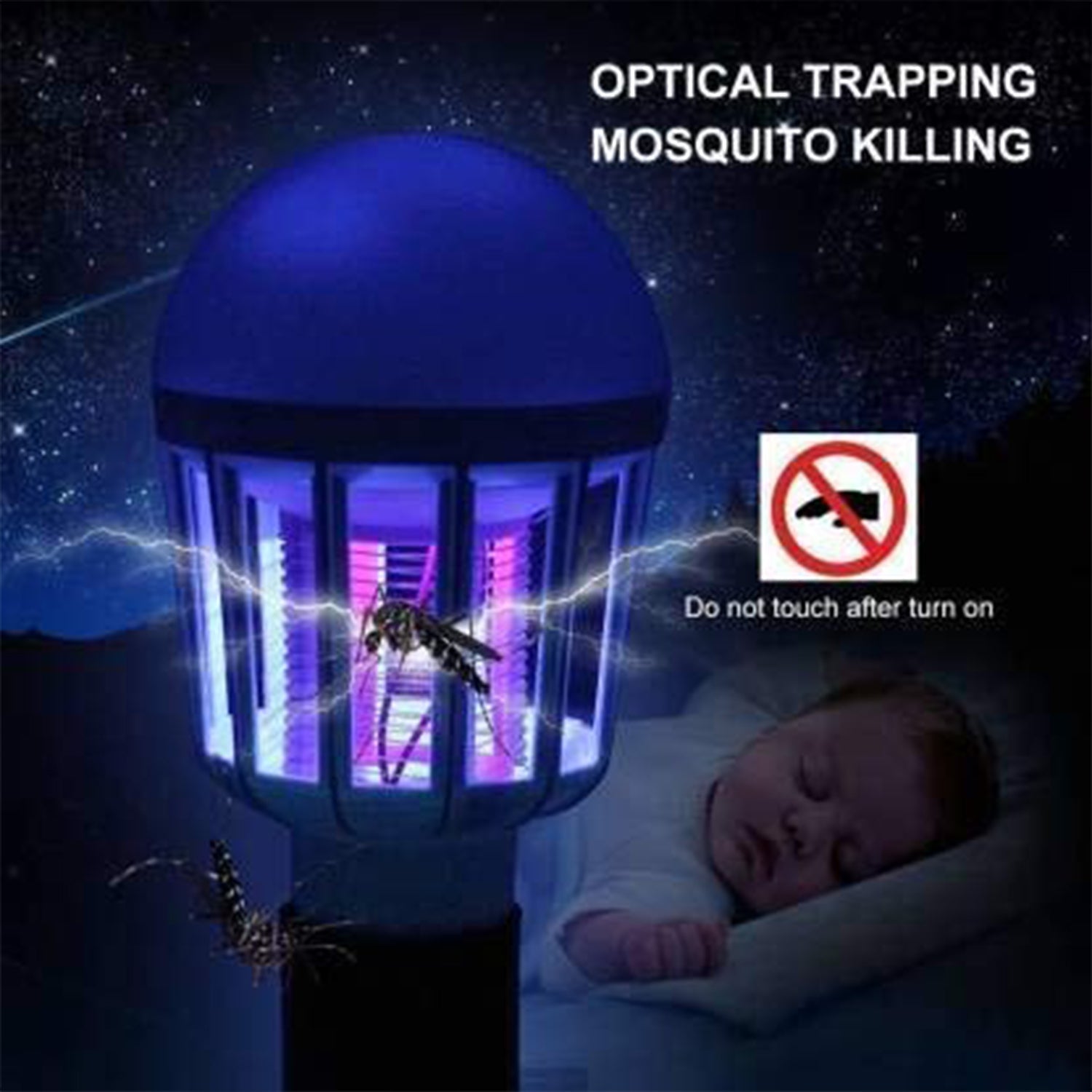 12W & 15W Mosquito Killer Lamp E27 Summer Moths Flying Insects Led Zapper Mosquito Killer Lamp Light Bulb Household
