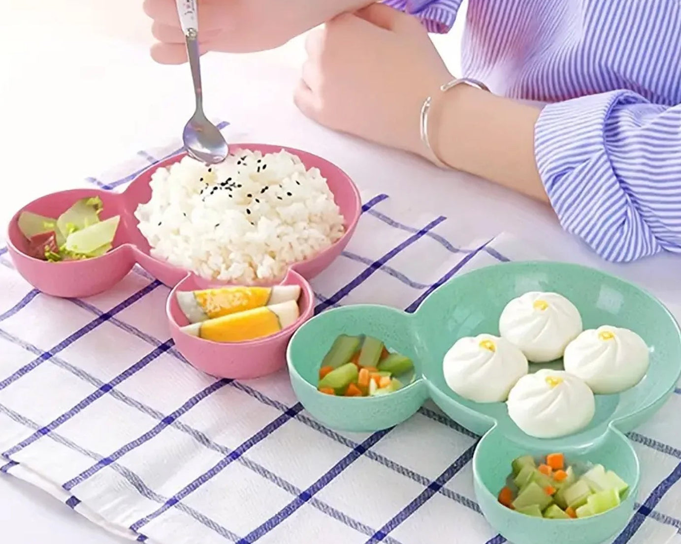 Mickey Mouse Shape Plates for Kids, BPA Free, & Unbreakable Children’s Food Plate, Kids Bowl, Fruit Plate, Baby Cartoon Bowl Plate, Tableware (1 Pc)