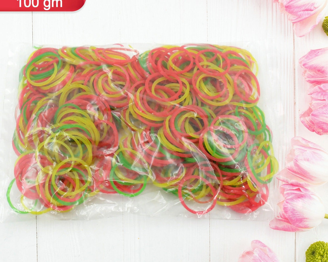 RUBBER BAND FOR OFFICE/HOME AND KITCHEN ACCESSORIES ITEM PRODUCTS, ELASTIC RUBBER BANDS, FLEXIBLE REUSABLE NYLON ELASTIC UNBREAKABLE, FOR STATIONERY, SCHOOL MULTICOLOR