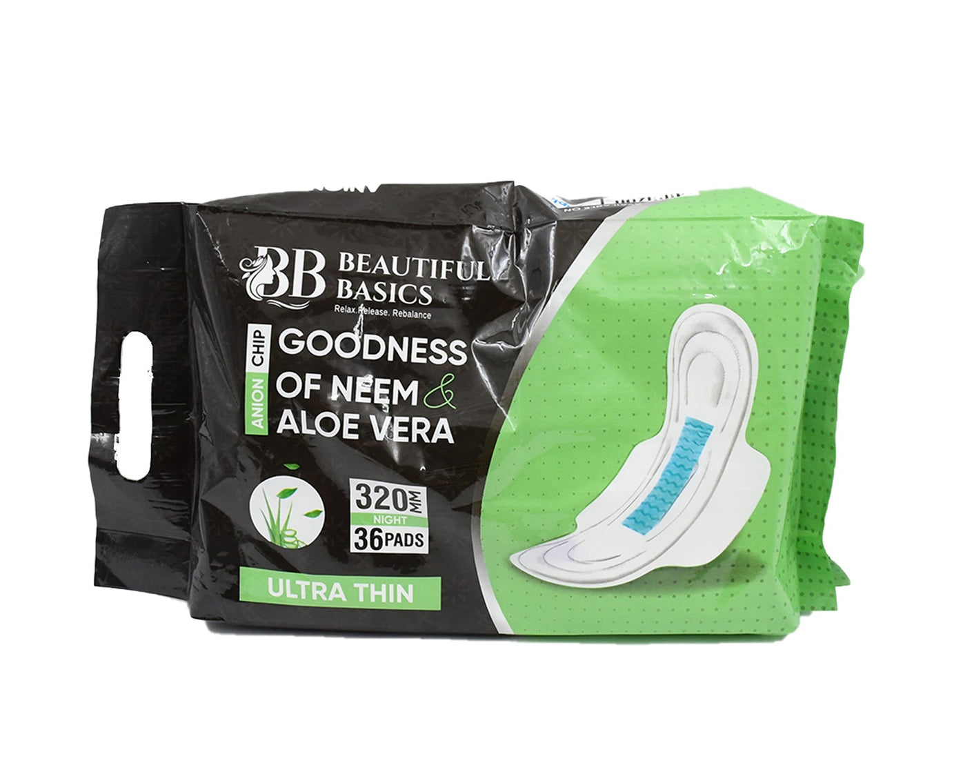 Sanitary Pads for Women With Goodness of Neem & Aloe Vera | Ultra Thin | Leakage Protection | PH Balance | With Antibacterial Anion Chip | 5X More Absorbance (320 mm / 36 Pads)