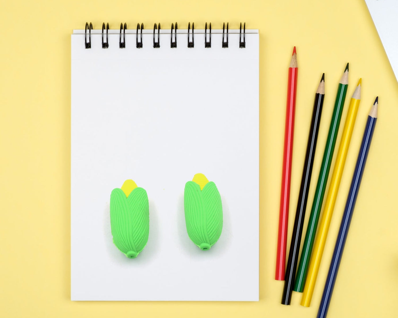 4116 Corn Shape Eraser High Qulaity Eraser School Use Fancy Earser ( 2 Pc Set )