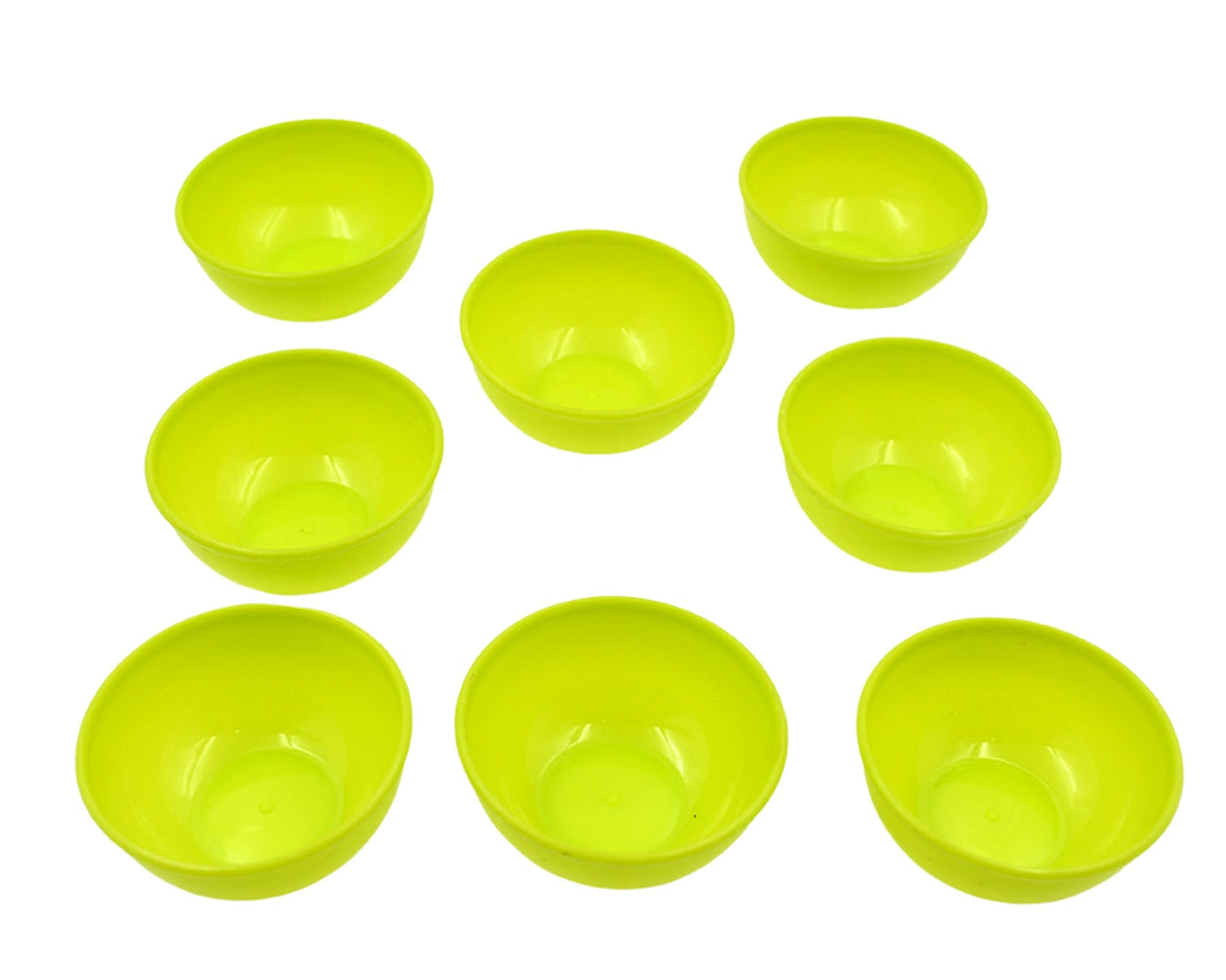 Multipurpose Small Round Plastic Bowl / Katori, Microwave Safe Reusable Lightweight Bowl, Dishwasher Safe Chutney Bowl (8 Pcs Set)