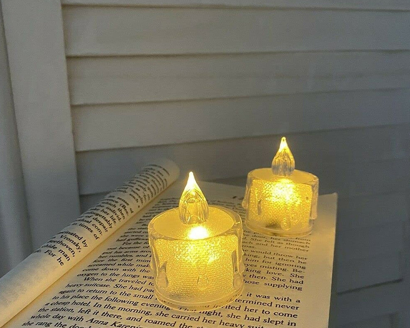 12 Pcs Flameless and Smokeless Decorative Acrylic Candles Transparent Led Tea Light Candle for Gifting, House, Diwali, Christmas, Festival, Events Decor Candles