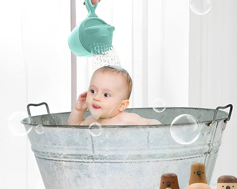 Baby Shampoo Shower Cup Safe Soft Bathing Water Scorpion Baby Bath Tumbler Hair Washing Mug Rainer