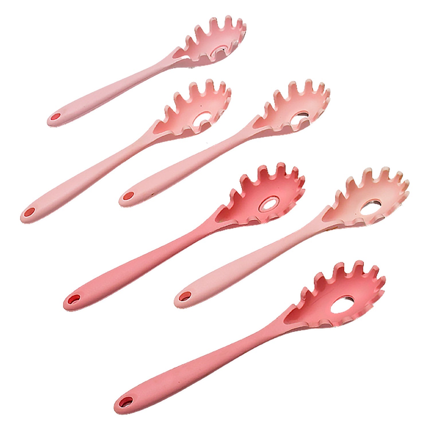 Multipurpose Silicone Spoon, Silicone Basting Spoon Non-Stick Kitchen Utensils Household Gadgets Heat-Resistant Non Stick Spoons Kitchen Cookware Items For Cooking and Baking (6 Pcs Set)