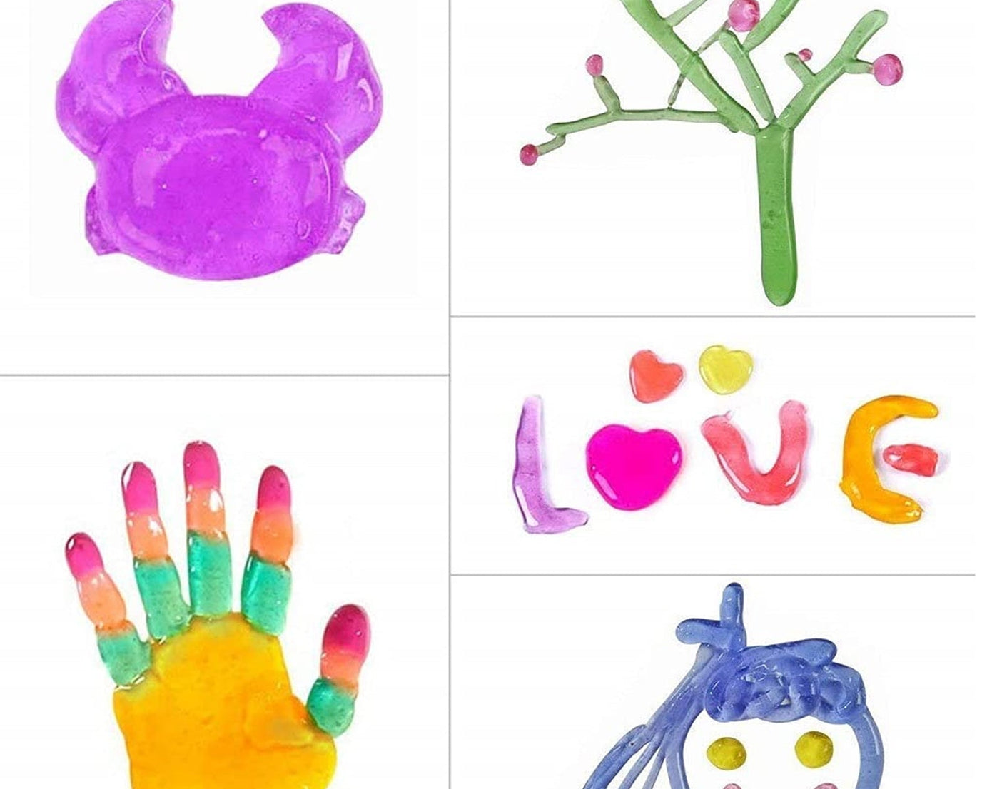 Jar of glitter and crystal slimes, ideal for sensory play