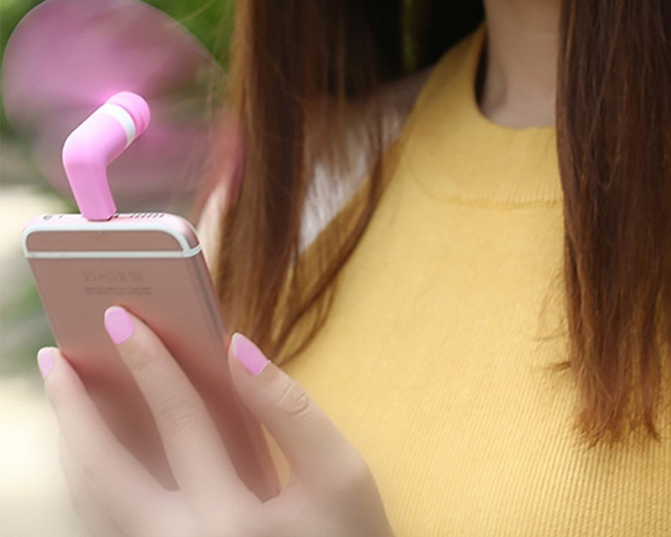 USB-powered mini fan for instant cool air