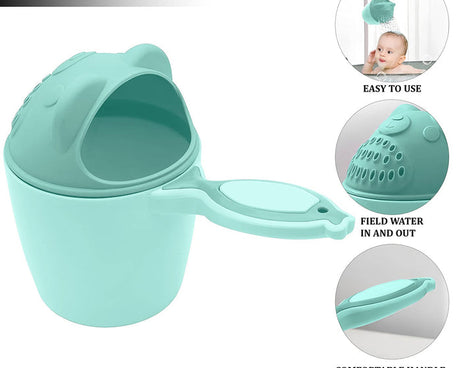 Baby Shampoo Shower Cup Safe Soft Bathing Water Scorpion Baby Bath Tumbler Hair Washing Mug Rainer