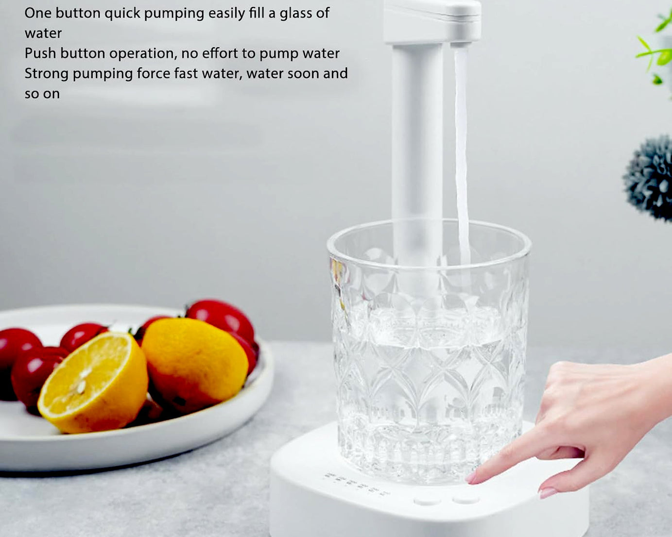 USB Charging, Desktop Water Bottle Dispenser, Intelligent Desktop Water Pump With Small Pipe, One Button Operation, Smart Table Bedside Water Dispenser, Desk Water Dispenser for Home, Office, Outdoor, Camping